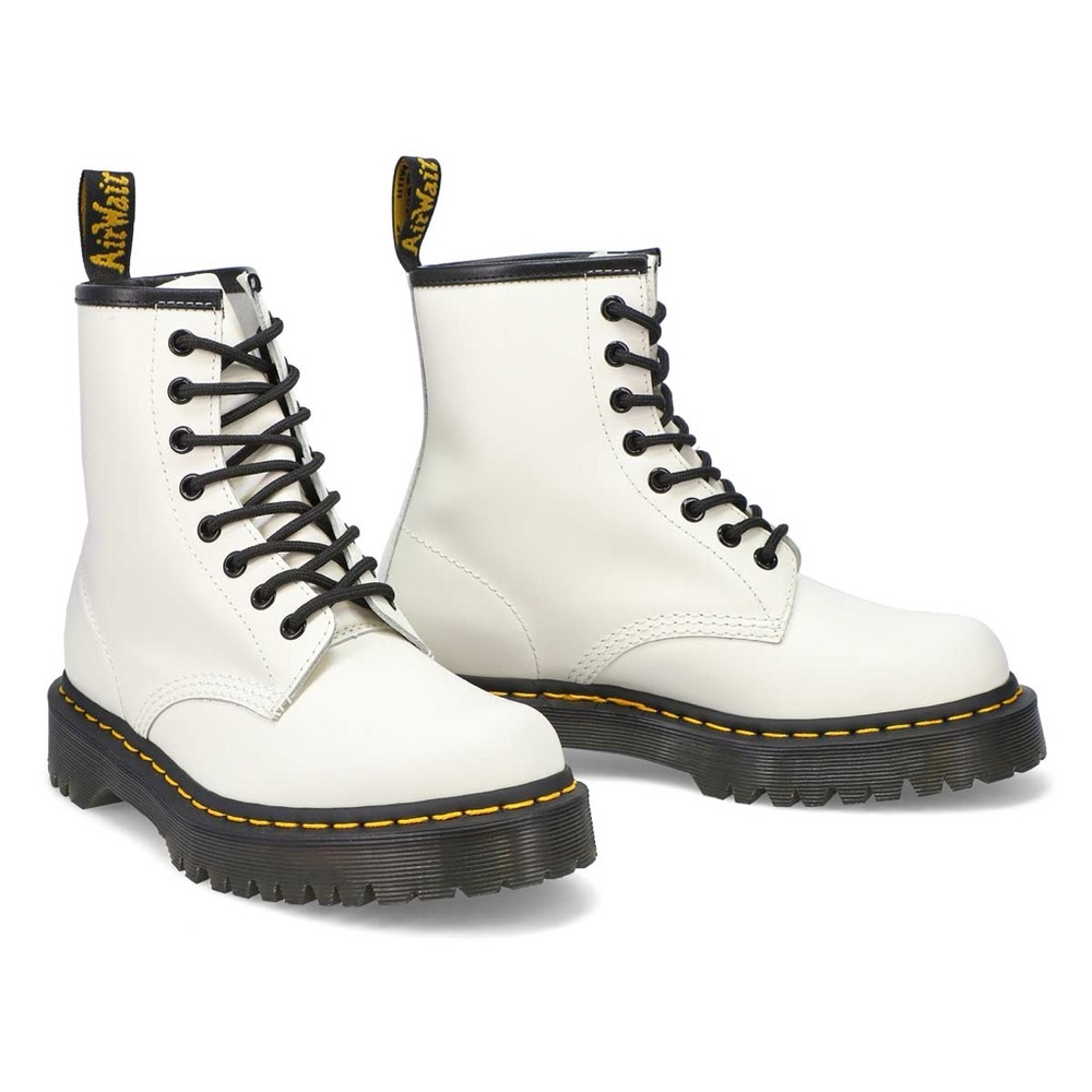 Dr Martens 11821 White Leather Combat Boots